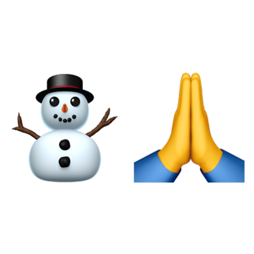 ⛄🙏 Emoji Domain iOS rendering